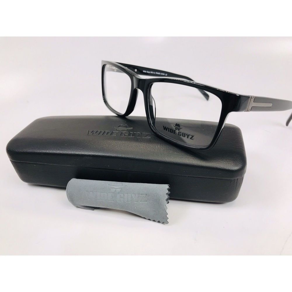 New Wide Guyz Black & Pewter BIG AL Eyeglasses 58mm for The Stylish Large Man